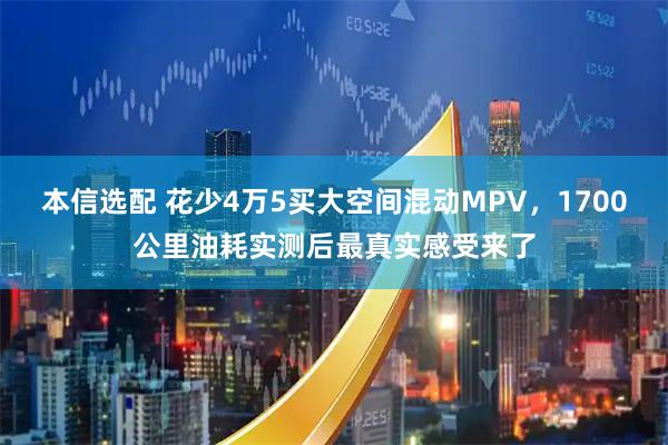 本信选配 花少4万5买大空间混动MPV，1700公里油耗实测后最真实感受来了